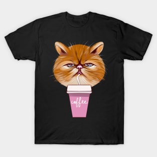 Morning Cat With Coffee T-Shirt